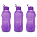 Oliveware King Water Bottle | 2 Litre | with Carry Handle | BPA Free | for Fridge | Home & Office Use | Set of 3 - Purple