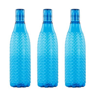 oliveware Premium Mosaic Range Plastic Water Bottle, 1L, Set of 3, Blue