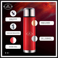 SOPL-OLIVEWARE Era Vacuum Double Wall Bottle, Stainless Steel (1000ml), Hot & Cold, Insulated Bottle, Fit for Indoor & Outdoors - Red