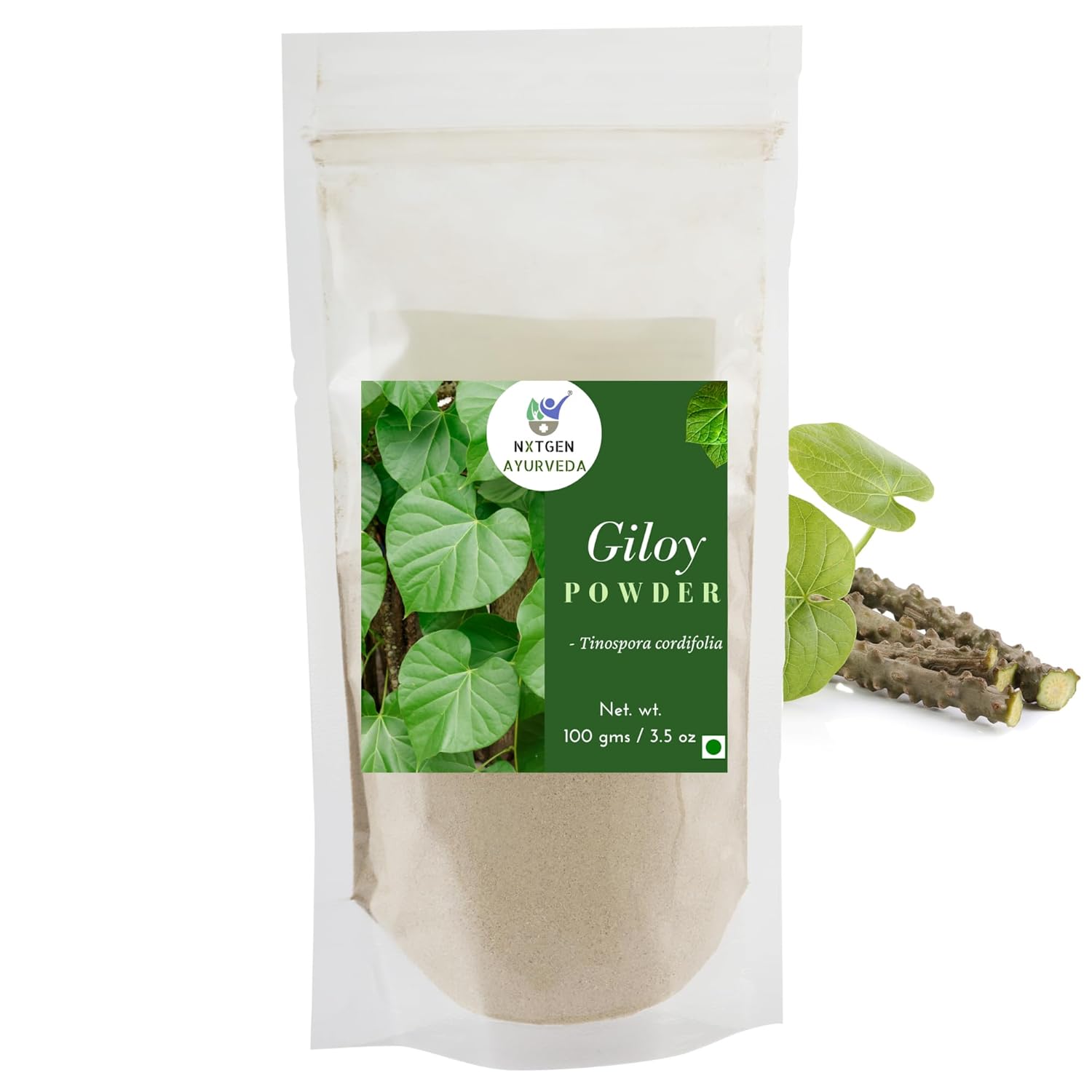 Nxtgen Ayurveda Giloy Powder | 100 gm | Tinospora Cordifolia | Immunity Booster | Guduchi Churna | Tippa Teega | Seenthil Kodi