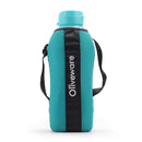SOPL-OLIVEWARE Jumbo Water Bottle With Washable Carry Sleeve, Shoulder Strap, 2 Litre Bottle, BPA Free & Leak Proof, Fits in Fridge, Pack of 1 - Blue