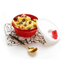 oliveware Micro Dynasty Containers with Air Vent Lid, Microwave & Dishwasher Safe, BPA Free, Store and Serve, Set of 2 (1 Big 2000ml & 1 Small 900ml) - Maroon