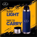 SOPL-OLIVEWARE Era Vacuum Double Wall Bottle, Stainless Steel (1000ml), Hot & Cold, Insulated Bottle, Fit for Indoor & Outdoors - Blue