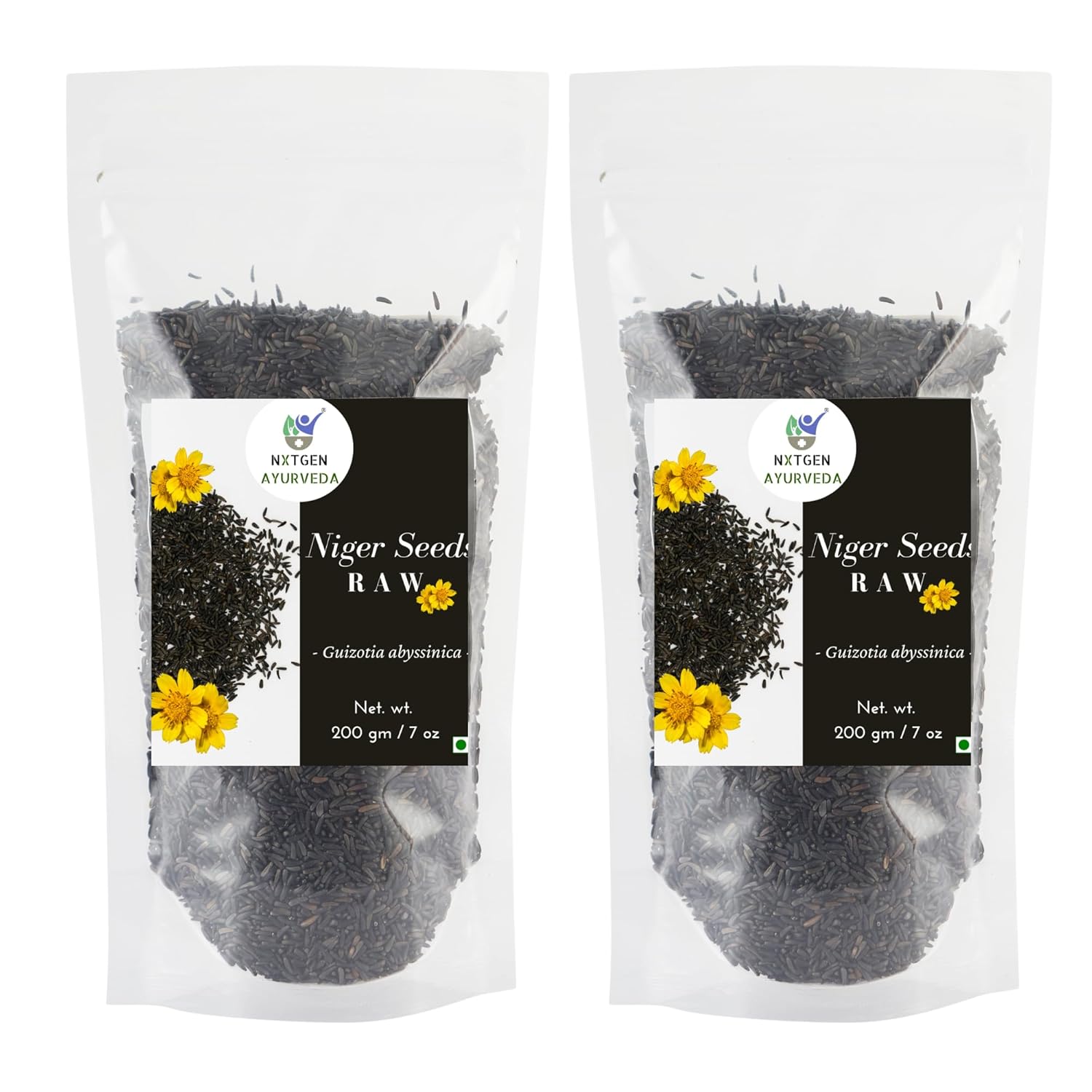 Nxtgen Ayurveda Niger Seeds Raw | Pack of 2 | 200g Each | Ramtil | Guizotia Abyssinica