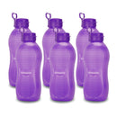 oliveware King Plastic Water Bottle, 2L, Set of 6, Violet