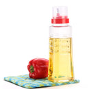 Oliveware Oil Dispenser - Red | Easy to Pour | Leak-Proof | Oil Container Transparent | 1000 ml Capacity | Anti Skid & No Spill Bottle