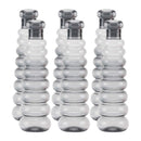 Oliveware Premium Plastic Water Bottle, 1L, Set of 6, Grey