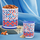 Oliveware Pasha Plastic Containers | BPA Free | For Rice, Dal, Atta & Flour | Set of 3 | Stackable Containers (2200ml, 1350ml & 850ml) (Blue)