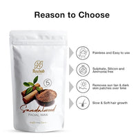 Rozhub Naturals Sandalwood Facial Wax Powder - Silky Smooth Skin Awaits - 100g