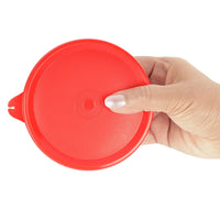 oliveware Magic Storage Containers, 100% Leak Proof and Spill Proof, 2 Stainless Steel Containers with BPA Free Airtight Lid (450ml Each) - Red