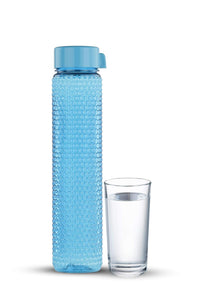 oliveware Premium RIDGED Range Plastic Water Bottle, 400ml, Set of 6, Multicolour