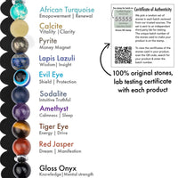 Super 9 Chakra Healing Bracelet with Pyrite and Evil Eye with MagSnap| Original  Bracelet with Real Authentic Stones | 7 Chakra + Money Magnet + Protective Evil Eye Bracelet