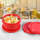 Oliveware Air Tight Lids for Benny Container | Set of 3 | Spill Proof | Leak Proof | For 290ml, 450ml, 600ml | Dishwasher & Freezer Safe (Red)