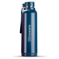 oliveware Aura Insulated Steel Bottle - Blue, Stainless Steel, Pack Of 1, 690 Ml