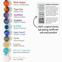 Solace Rose Quartz 9 Chakras Natural Stone Bracelet with Magsnap | Solace Rose Quartz 9 Chakra Natural Stone Bracelet | Healing Bracelet with Certified Natural Stones for Love & Balance