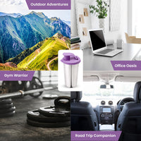 SOPL-OLIVEWARE Fancy Stainless Steel Tumbler with Lid (Violet)