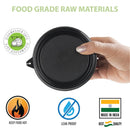 oliveware SOPL (logo) with Device Benny Containers with BPA Free Airtight Lid, Inside Steel Container, Microwave Safe & Leak Proof, Home & Office Use, Set of 2 (450ml) - Black, Stainless Steel