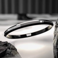 Black 108 Ik Onkar MicroCarved Punjabi Kada Stainless Kada For Everyday Wear | Gloss Finish