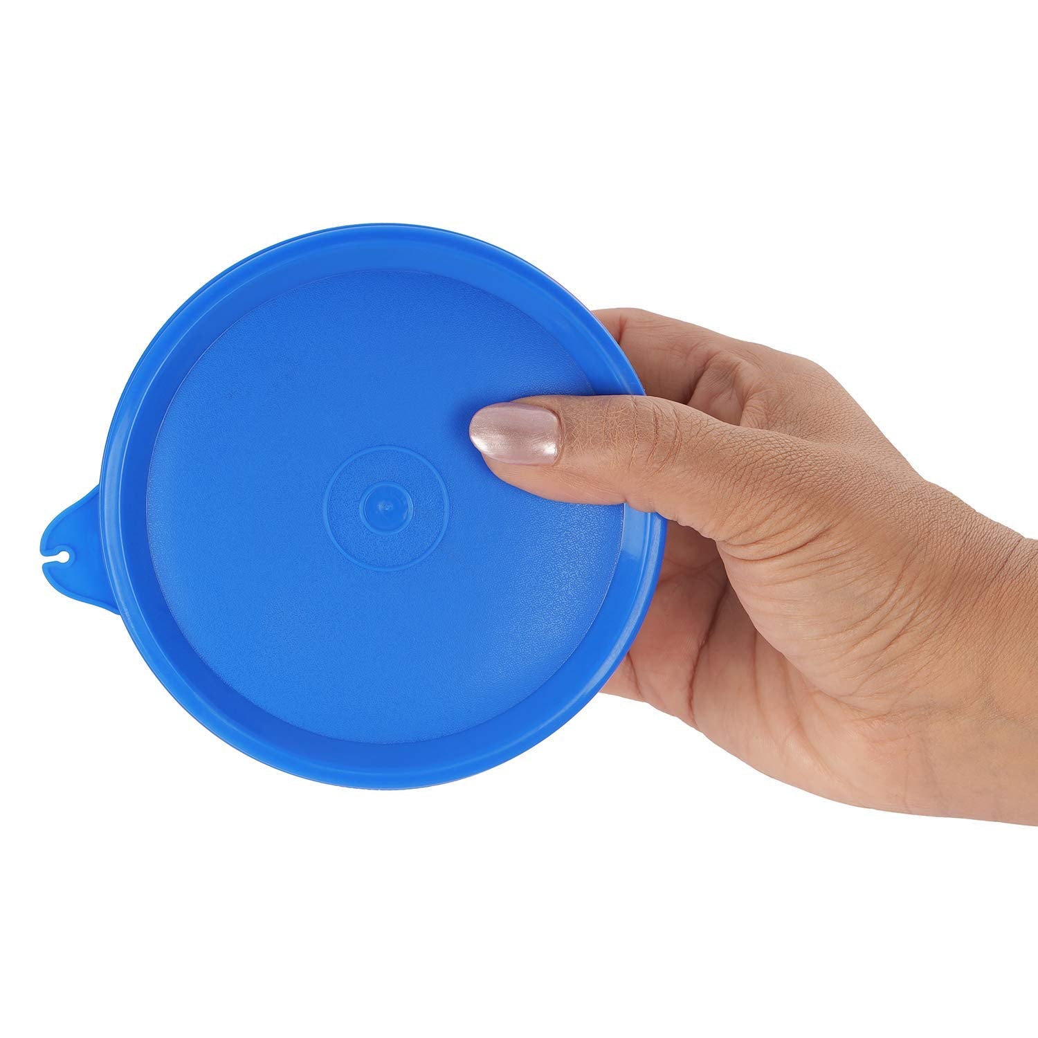 oliveware Magic Storage Containers, 100% Leak Proof and Spill Proof, 2 Stainless Steel Containers with BPA Free Airtight Lid (600ml Each) - Blue