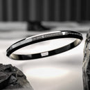 Black Ik Onkar Satnam Mantra MicroCarved Punjabi Kada For Everyday Wear