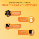 SOPL-OLIVEWARE Dazzle Glassware Round Lunchbox | with Napkin & Steel Spoon | Borosilicate Glass | Microwave Proof | Set of 3 (400ml)