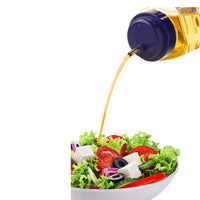 oliveware Oil Dispenser - Blue | Easy to Pour | Leak-Proof | Oil Container Transparent | 1000 ml Capacity | Anti Skid & No Spill Bottle