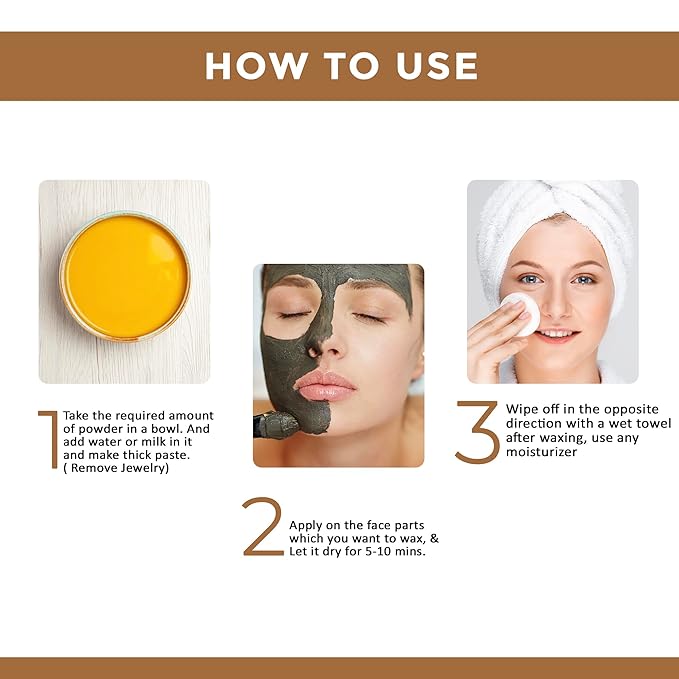 Rozhub Naturals Sandalwood Facial Wax Powder - Silky Smooth Skin Awaits - 100g