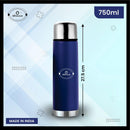 SOPL-OLIVEWARE Haze Vacuum Double Wall Bottle, Stainless Steel (750ml), Hot & Cold, Insulated Bottle, Fit for Indoor & Outdoors - Matt Blue