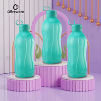 Oliveware Jumbo 2 Litre Water Bottle, 100% Leak Proof, BPA Free Premium Plastic Bottle, for Home, Office & Gym, Sturdy with Holder, Pack of 1 (Voilet)