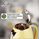 Elegant Electric Kettle by Oliveware, 1.8 Litre, 360 degree Rotation, Heat Protection Handle, Automatic Power off - (Green, 1800 ml)