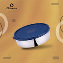 oliveware with Device Classic Stainless Steel Storage Container, Leak Proof & Spill Proof, Dishwasher & Freeze Safe (Blue - 1000ml)