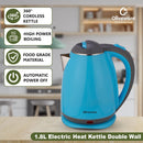 Elegant Electric Kettle by Oliveware, 1.8 litre, 360 degree Rotation, Heat Protection Handle, Automatic Power off - (Blue, 1800 ml)