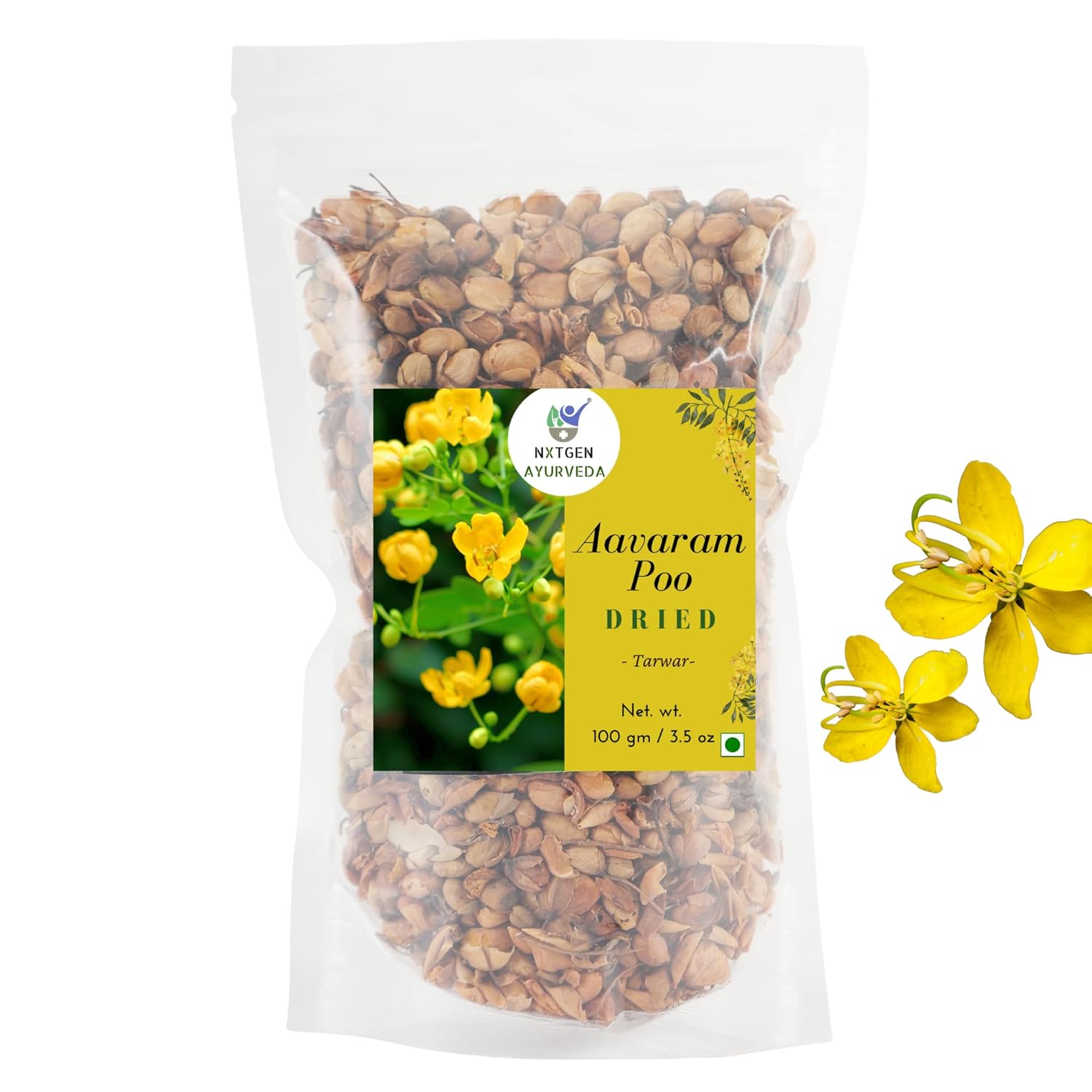 Nxtgen Ayurveda Avarampoo Flower | 100g | Dry | Avaram | Aavartaki | Tarwar