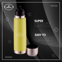 SOPL-OLIVEWARE Spyker Vacuum Double Wall Flask Bottle, Stainless Steel (500ml), Hot & Cold, Insulated Bottle, Fit for Indoor & Outdoors - Green