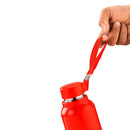 Oliveware Aura Insulated Steel Bottle | Pack of 2 - Blue & Red | Keep Hot & Cold for Long Hours | Fits Bags & Fridge | Strap for Easy Carry - 690ml