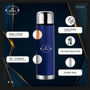 SOPL-OLIVEWARE Haze Vacuum Double Wall Bottle, Stainless Steel (750ml), Hot & Cold, Insulated Bottle, Fit for Indoor & Outdoors - Matt Blue