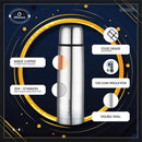 SOPL-OLIVEWARE Haze Vacuum Double Wall Bottle, Stainless Steel (750ml), Hot & Cold, Insulated Bottle, Fit for Indoor & Outdoors - Silver