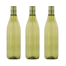 oliveware Premium Mosaic Range Plastic Water Bottle, 1L, Set of 3, Green