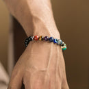 Super 9 Chakra Healing Bracelet with Pyrite and Evil Eye with MagSnap| Original  Bracelet with Real Authentic Stones | 7 Chakra + Money Magnet + Protective Evil Eye Bracelet