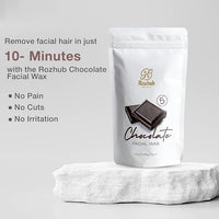 Rozhub Naturals Chocolate Facial Wax Powder - Sweet Skin Treat for a Smooth You - 100g