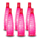 oliveware Stunning Range Premium PET Water Bottle With Better Grip, BPA Free & 100% Leak Proof, 1 Litre Bottle, For Home & Office Use, Pack of 6 - Pink