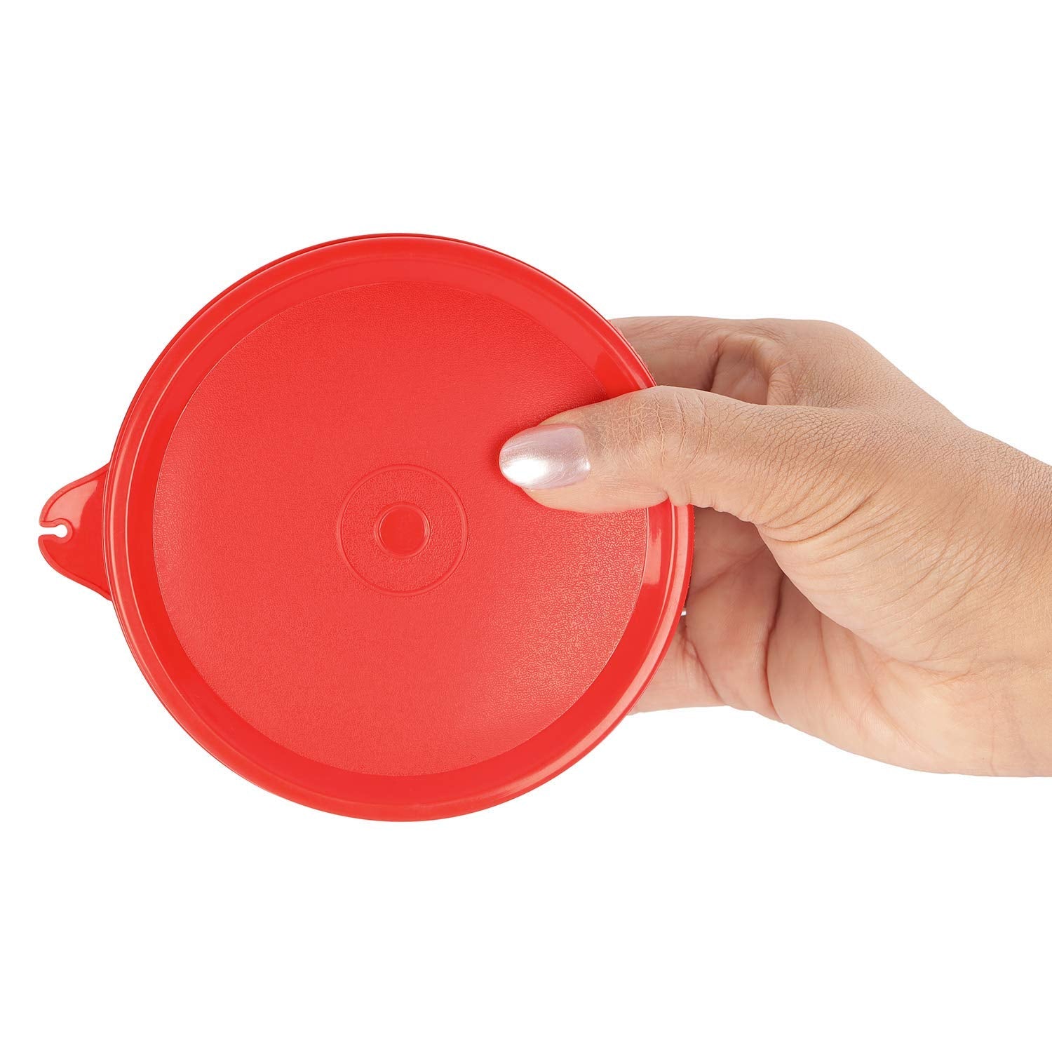 oliveware Magic Storage Containers, 100% Leak Proof and Spill Proof, 2 Stainless Steel Containers with BPA Free Airtight Lid (600ml Each) - Red