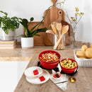 oliveware Micro Dynasty Containers with Air Vent Lid, Microwave & Dishwasher Safe, BPA Free, Store and Serve, Set of 2 (1 Big 2000ml & 1 Small 900ml) - Maroon