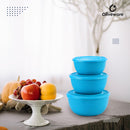 SOPL-OLIVEWARE Tulip Storage Containers, Microwave Safe & Leak Proof, Store & Serve, 3 Stainless Steel Containers with BPA Free Airtight Lid (500ml,800ml & 1250) - Blue