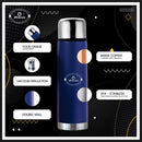SOPL-OLIVEWARE Era Vacuum Double Wall Bottle, Stainless Steel (1000ml), Hot & Cold, Insulated Bottle, Fit for Indoor & Outdoors - Blue