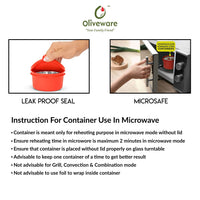 oliveware Sopl-Oliveware Boss Stainless Steel Lunch Box, Microwave Safe & Leak Proof, 3 Ineer Steel Containers With Bpa Free Airtight Lids (290 Ml, 450 Ml, 600 Ml), Fabric Bag - Red