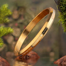 Gold Waheguru Ji Da Khalsa MicroCarved Punjabi Kada Stainless Kada For Everyday Wear | Gloss Finish