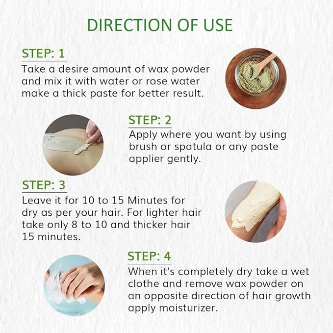 Rozhub Naturals Chocolate Facial Wax Powder - Sweet Skin Treat for a Smooth You - 100g