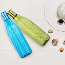 oliveware Premium Mosaic Range Plastic Water Bottle, 1L, Set of 6, Green