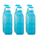 Oliveware Premium PET Water Bottle | SUPERIYA Range | Blue - Pack of 6 | 1 Litre Bottle | Better Grip | 1000 Ml Capacity | for Home & Office Use